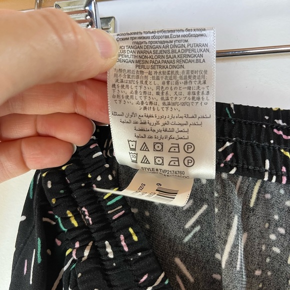 BCBG Generation Women’s Black 80s 90s Y2K Geometric Abstract Pull On Pants Sz S - Picture 5 of 8